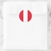 Flagge Perus Runder Aufkleber (Tasche)
