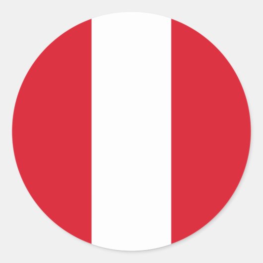 Flagge Perus Runder Aufkleber (Vorderseite)
