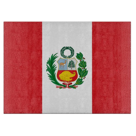 Flagge Perus Schneidebrett (Vorderseite)