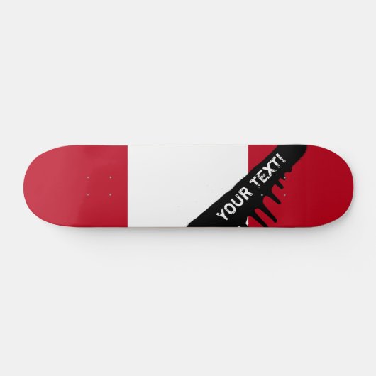 Flagge Perus Skateboard (Horizontal)