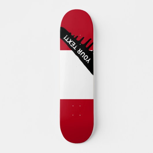 Flagge Perus Skateboard (Vorne)