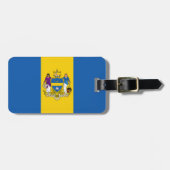 Flagge Philadelphia, Gepäckmarke Pennsylvania Gepäckanhänger (Vorderseite horizontal)