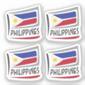 Flagge Philippinen - Prix X Aufkleber (Vorderseite)