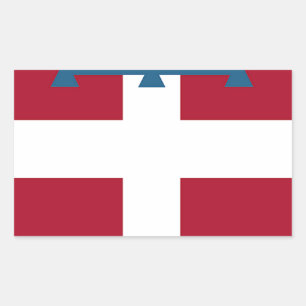 Flagge Piemont (Italien) Rechteckiger Aufkleber
