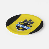 Flagge Pittsburghs, Pennsylvania Papierplatte Pappteller (Schrägansicht)