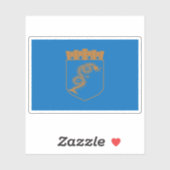 Flagge Pogradec, Albanien Aufkleber (Blatt)