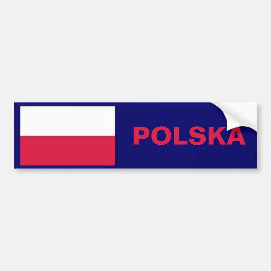 Flagge Polens Autoaufkleber (Vorne)
