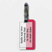 Flagge Polens Easy ID Persönliche Gepäckanhänger (Rückseite vertikal)