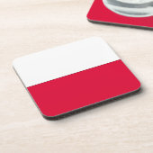 Flagge Polens Getränkeuntersetzer (Linke Seite)