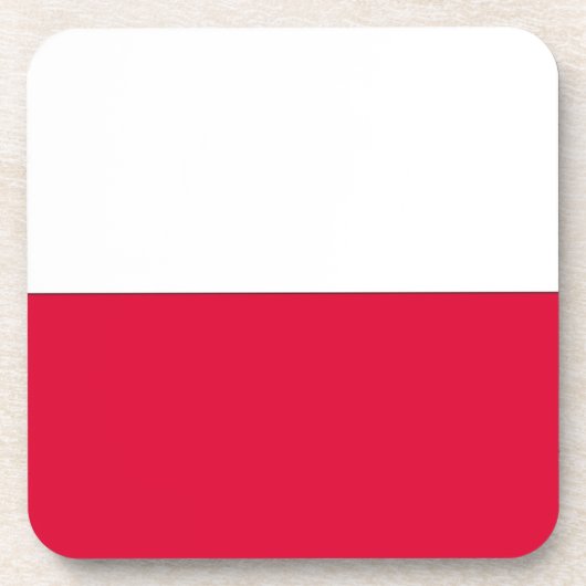 Flagge Polens Getränkeuntersetzer (Vorderseite)