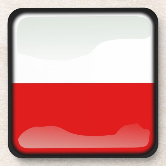 Flagge Polens Getränkeuntersetzer (Vorderseite)