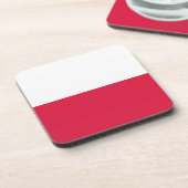 Flagge Polens Getränkeuntersetzer (Linke Seite)