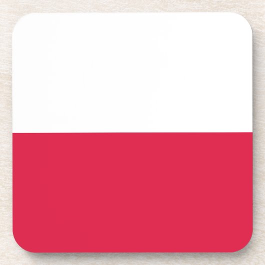 Flagge Polens Getränkeuntersetzer (Vorderseite)