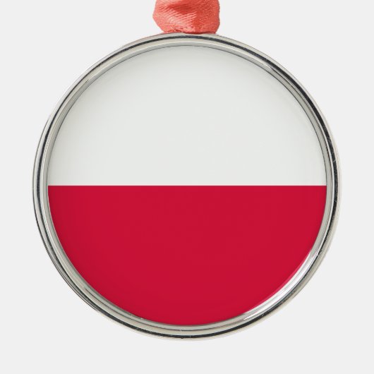 Flagge Polens Ornament Aus Metall (Vorne)