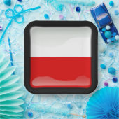 Flagge Polens Pappteller (Party)