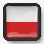 Flagge Polens Pappteller (Vorderseite)