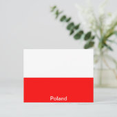 Flagge Polens Postkarte (Stehend Vorderseite)