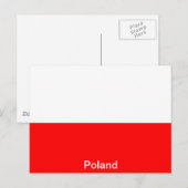 Flagge Polens Postkarte (Vorne/Hinten)