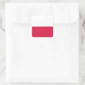 Flagge Polens Quadratischer Aufkleber (Tasche)