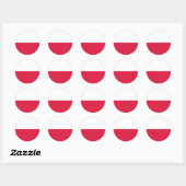 Flagge Polens Runder Aufkleber (Blatt)