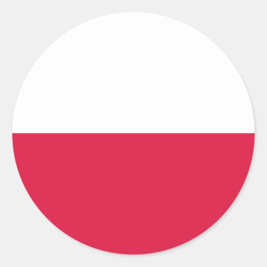 Flagge Polens Runder Aufkleber (Vorderseite)
