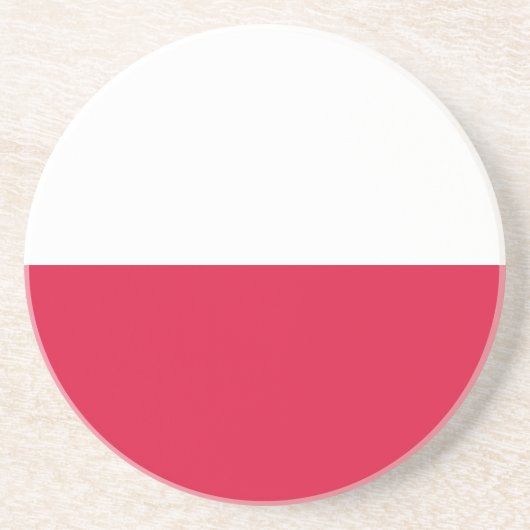 Flagge Polens Sandstein Untersetzer (Vorne)