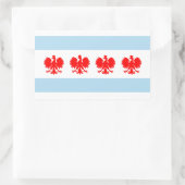 Flagge Polnisch Chicago Rechteckiger Aufkleber (Tasche)