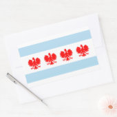 Flagge Polnisch Chicago Rechteckiger Aufkleber (Umschlag)