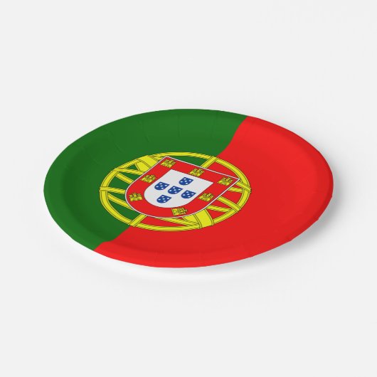 Flagge PortugalpapierTellers Pappteller (Schrägansicht)
