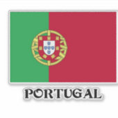 Flagge Portugals Aufkleber (Vorderseite)