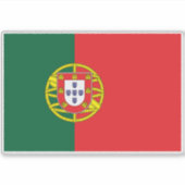 Flagge Portugals Aufkleber (Vorderseite)