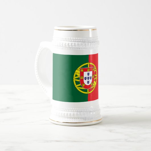 Flagge Portugals Bierglas (Vorderseite Links)