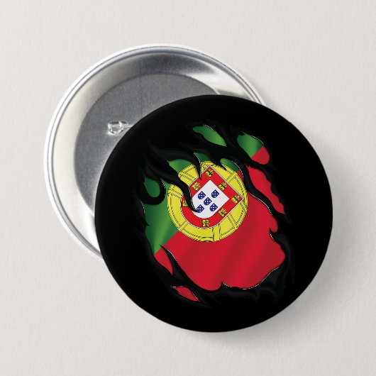 Flagge Portugals Button (Vorne & Hinten)