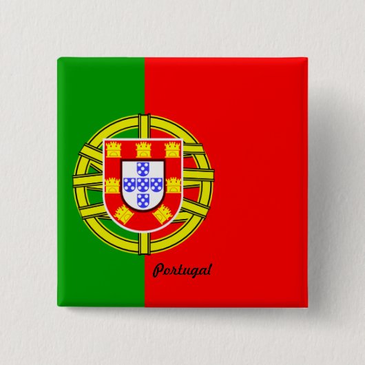 Flagge Portugals Button (Vorderseite)