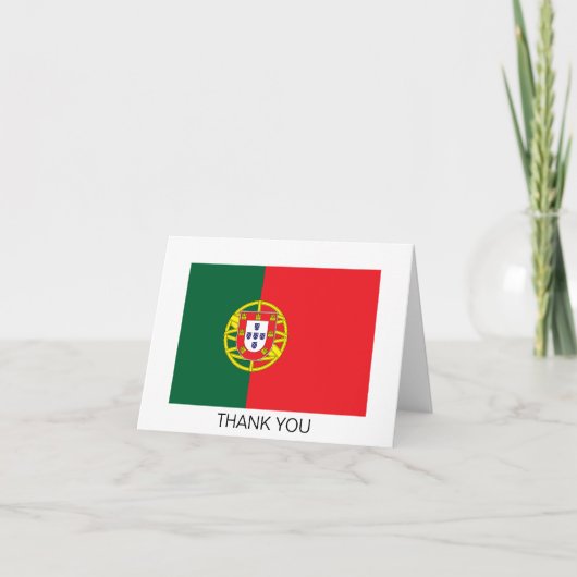 Flagge Portugals Dankeskarte (Vorderseite)