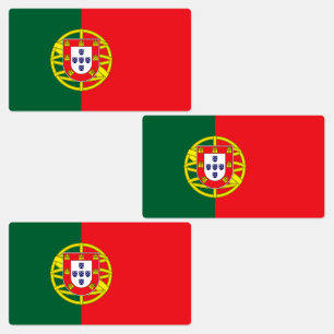 Flagge Portugals Etiketten