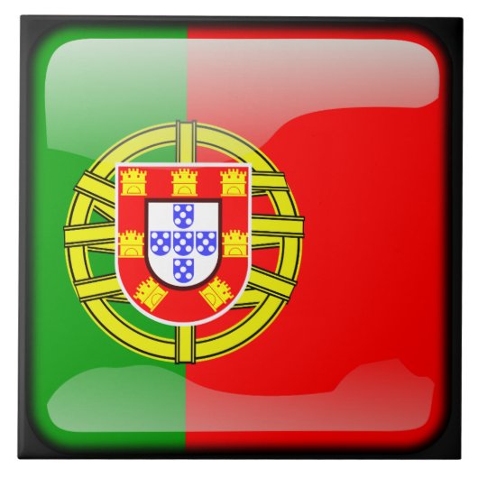 Flagge Portugals Fliese (Vorderseite)