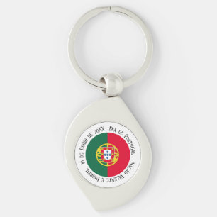 Flagge Portugals für den portugiesischen Feiertag Schlüsselanhänger