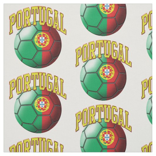 Flagge Portugals Fußballball-Muster Stoff (Muster)