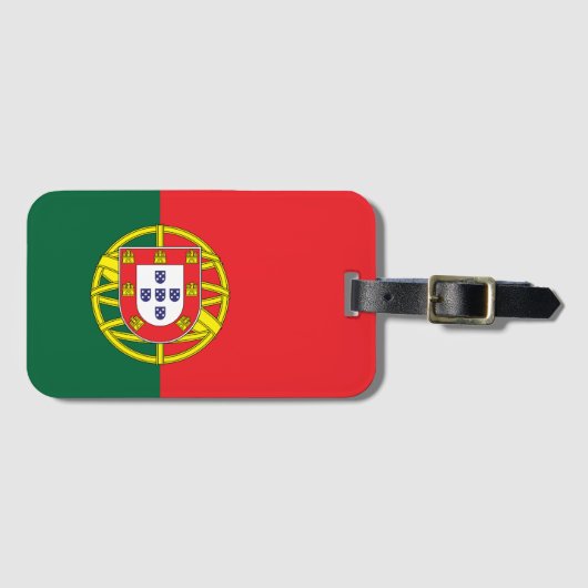 Flagge Portugals Gepäckanhänger (Vorderseite (Horizontal))