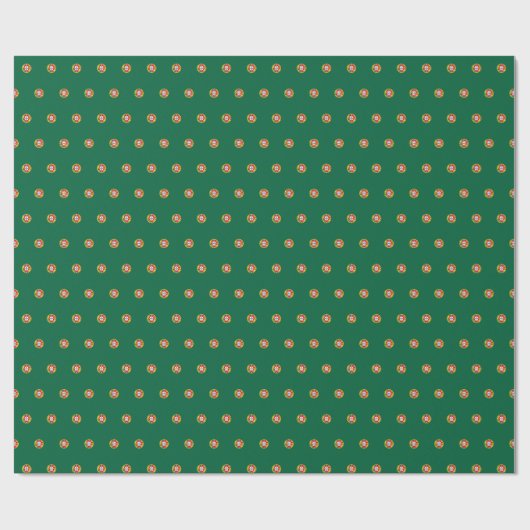 Flagge Portugals gepunktetes Muster Geschenkpapier (Flach)