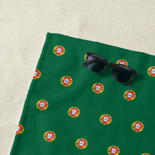 Flagge Portugals gepunktetes Muster Strandtuch
