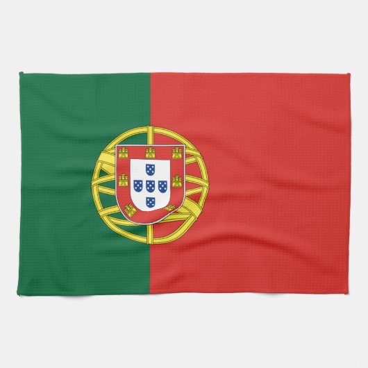 Flagge Portugals Geschirrtuch (Horizontal)