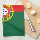 Flagge Portugals Geschirrtuch (Viertel Falte)