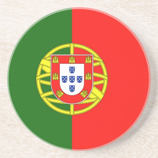 Flagge Portugals Getränkeuntersetzer (Vorne)