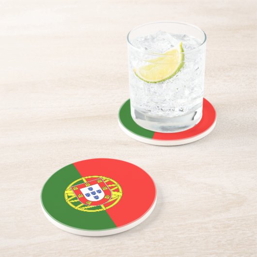 Flagge Portugals Getränkeuntersetzer (Seite)