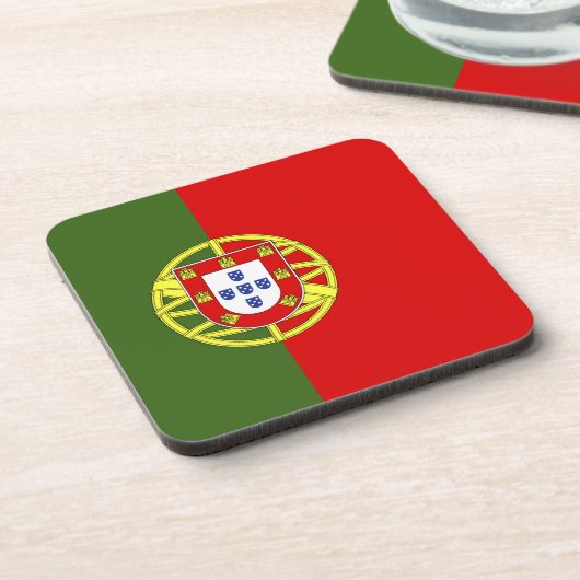 Flagge Portugals Getränkeuntersetzer (Linke Seite)