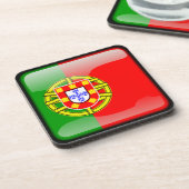 Flagge Portugals Getränkeuntersetzer (Linke Seite)