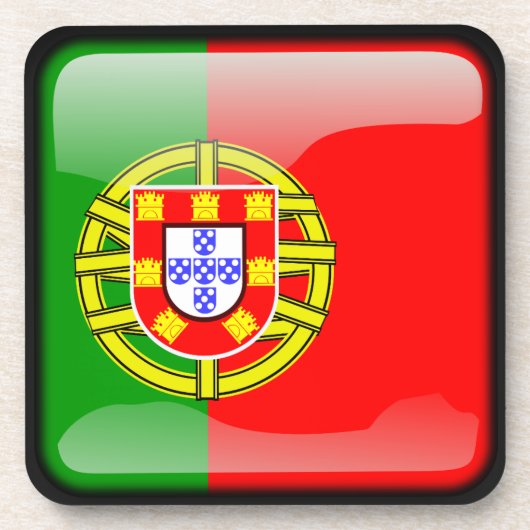 Flagge Portugals Getränkeuntersetzer (Vorderseite)