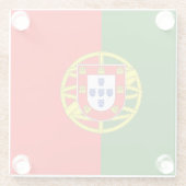 Flagge Portugals Glasuntersetzer (Rückseite)